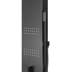 Panel prysznicowy Corsan Neo S060 grafitowy LED