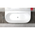 Wanna przyścienna wolnostojąca Corsan E030 Mono 150 cm z szeroką krawędzią i wykończeniem białym