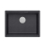 LOGAN 100 GraniteQ zlewozmywak black diamond 59,5x45,1x21,5 cm 1-komorowy podwieszany z syfonem manualnym stal szlachetna