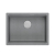 LOGAN 100 GraniteQ zlewozmywak silver stone 59,5x45,1x21,5 cm 1-komorowy podwieszany z syfonem manualnym stal szlachetna