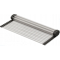 Rollmata zwijana do zlewozmywaka stalowa 380 x 320 mm czarny sylikon