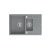 Zlewozmywak kuchenny granitowy MORGAN 156 szary + syfon stalowy PUSH 2 OPEN QUADRON