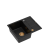 Zlewozmywak kuchenny granitowy MORGAN 116 Very Black czarny mat+ syfon miedziany PUSH 2 OPEN QUADRON