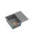 Zlewozmywak kuchenny granitowy MORGAN 116 szary + syfon miedziany PUSH 2 OPEN QUADRON