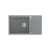 Zlewozmywak kuchenny granitowy EVAN 136 XL GraniteQ silver stone / szary + syfon stalowy PUSH 2 OPEN QUADRON