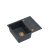 Zlewozmywak kuchenny granitowy MORGAN 116 czarny + syfon miedziany PUSH 2 OPEN QUADRON