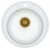 Zlewozmywak kuchenny granitowy MORGAN 210 biały + syfon złoty QUADRON