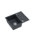 Zlewozmywak kuchenny granitowy MORGAN 116 czarny + syfon stal szlachetna PUSH 2 OPEN QUADRON