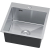 LINAR 50 Zlewozmywak Stal Szczotkowana wpuszczany 500x450 mm przelew standardowy syfon manualny Save Space