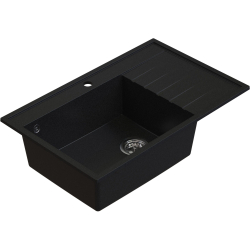 AXEL 160 K Czarny – zlewozmywak granitowy, 790×500 Syfon Gratis