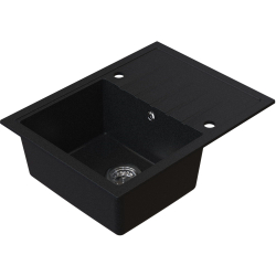 AXEL 120 Czarny– zlewozmywak granitowy, 650×500 mm Syfon Gratis
