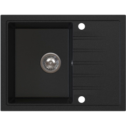 AXEL 120 Czarny– zlewozmywak granitowy, 650×500 mm Syfon Gratis