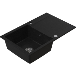 SIGNUM 160 Zlew granitowy Czarny 79×50x 21 cm Syfon Gratis