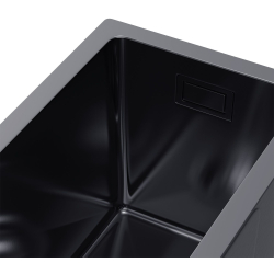 STELIO MINI 220x440 PVD GRAFIT Zlewozmywak podwieszany + syfon save space, ukryty przelew HQ