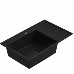 AXEL 160 K Czarny Full Black– zlewozmywak granitowy, 790×500 Syfon Gratis