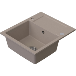 SIGNUM 120 Zlew granitowy Beżowy 59×50x 21 cm Syfon Gratis