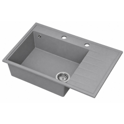 AXEL 160 K Szary – zlewozmywak granitowy, 790×500 Syfon Gratis
