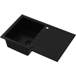 AXEL 160 Czarny Full black – zlewozmywak granitowy, 790×500 Syfon Gratis
