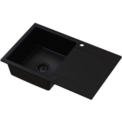 SIGNUM 160 Zlew granitowy Czarny full black 79×50x 21 cm Syfon Gratis
