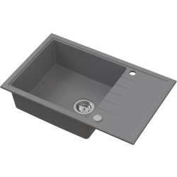 AXEL 160 XL Szary– zlewozmywak granitowy, 780×500 Syfon Gratis
