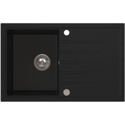 AXEL 160 Czarny – zlewozmywak granitowy, 790×500 Syfon Gratis