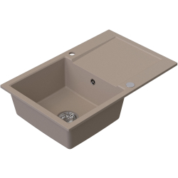 SIGNUM 160 Zlew granitowy Beżowy 79×50x 21 cm Syfon Gratis