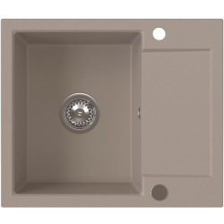SIGNUM 120 Zlew granitowy Beżowy 59×50x 21 cm Syfon Gratis