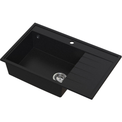 AXEL 160 K Czarny – zlewozmywak granitowy, 790×500 Syfon Gratis