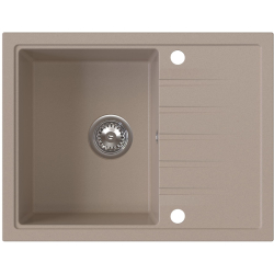 AXEL 120 Beżowy – zlewozmywak granitowy, 650×500 mm Syfon Gratis