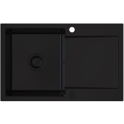 SIGNUM 160 Zlew granitowy Czarny full black 79×50x 21 cm Syfon Gratis