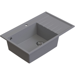 AXEL 160 K Szary – zlewozmywak granitowy, 790×500 Syfon Gratis