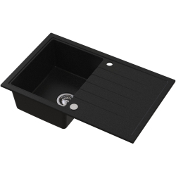 AXEL 160 Czarny – zlewozmywak granitowy, 790×500 Syfon Gratis