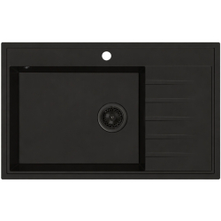 AXEL 160 K Czarny Full Black– zlewozmywak granitowy, 790×500 Syfon Gratis