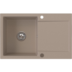 SIGNUM 160 Zlew granitowy Beżowy 79×50x 21 cm Syfon Gratis
