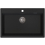 ABSOL 80 Czarny zlewozmywak granitowy, 76×50x21,5cm Syfon Gratis Akcesoria