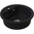 Ditto ring Czarny – zlewozmywak granitowy, Ø510x180mm Syfon Gratis