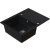 AXEL 120 Czarny– zlewozmywak granitowy, 650×500 mm Syfon Gratis