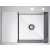 LINAR 120 P Zlewozmywak Stal Szczotkowana wpuszczany 620x480 mm ociekacz przelew standardowy syfon manualny Save Space