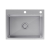 LOOK 60 – zlewozmywak STAL 580×450mm FM (wpuszczany / na równi z blatem), przelew klasyczny, syfon save space