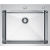 MASIVO 60 Stal Szczotkowana Zlewozmywak wpuszczany / FM 600x500 mm ukryty przelew syfon manualny Save Space