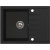 AXEL 120 Czarny– zlewozmywak granitowy, 650×500 mm Syfon Gratis