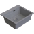 ABSOL 60 Szary zlewozmywak granitowy, 56×50x21,5cm Syfon Gratis Akcesoria