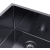 STELIO 50 – zlewozmywak podwieszany 440×440 mm PVD GRAFIT HQ, ukryty przelew, syfon save space