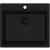 ABSOL 60 Czarny Full black zlewozmywak granitowy, 56×50x21,5cm Syfon Gratis Akcesoria