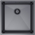 STELIO 50 – zlewozmywak podwieszany 440×440 mm PVD GRAFIT HQ, ukryty przelew, syfon save space
