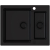 SIGNUM 1520 Zlew granitowy Czarny Full Black 60,5x49,5x20cm 1,5 komory Syfon Gratis