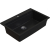 ABSOL 80 Czarny zlewozmywak granitowy, 76×50x21,5cm Syfon Gratis Akcesoria