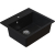 DITTO 60 Zlew granitowy Czarny 56×51 cm Syfon Gratis