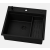 ABSOL 60 Czarny Full black zlewozmywak granitowy, 56×50x21,5cm Syfon Gratis Akcesoria