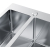 MASIVO 65 Stal Szczotkowana Zlewozmywak wpuszczany / FM 610x510 mm 1,5 komory ukryty przelew syfon manualny Save Space